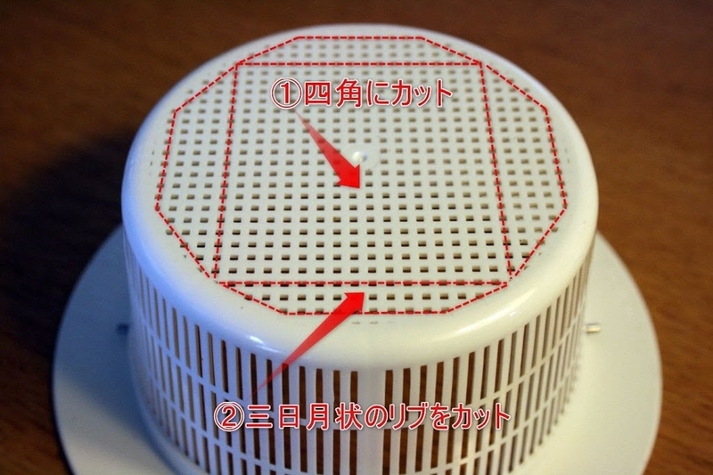四角にカット