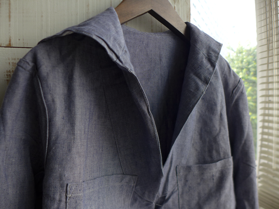 フランス軍 ラミーリネンシャツ デッドストック 1950s Vintage French Linen Sailor Shirt Dead Stock