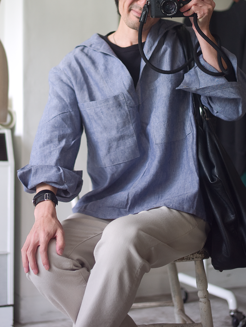フランス軍 ラミーリネンシャツ デッドストック 1950s Vintage French Linen Sailor Shirt Dead Stock
