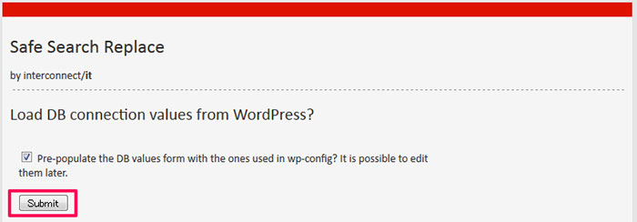 submitボタンをクリック