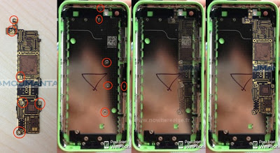 iPhone廉価版とされるボディ：黄色／赤／緑