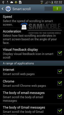 Samsung GALAXY S IV Smart Scroll