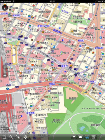 MapFan＋ iPadで表示