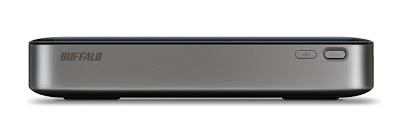バッファロー HDW-PU3シリーズ 側面：AOSSボタン、電源ボタン
