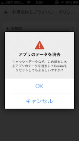 Googleマップのキャッシュデータの消去