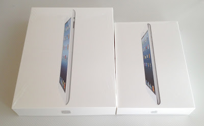 iPad miniとiPad3のパッケージボックス比較