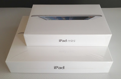 iPad miniとiPad3のパッケージボックス比較
