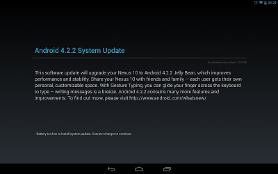 Android 4.2.2 システムアップデート