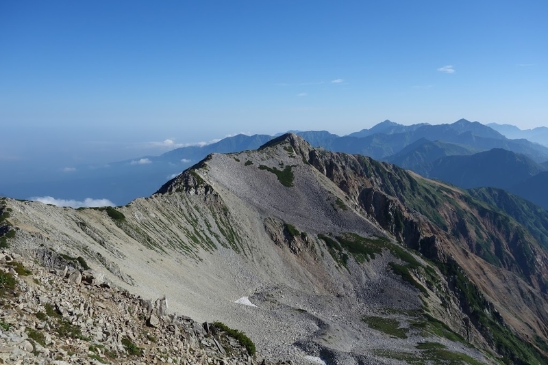 薬師岳・山頂展望 2016年8月7日 - 墳丘からの眺め