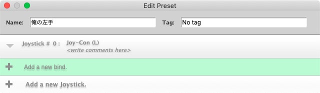 Joystick Mapper - Add a new bind